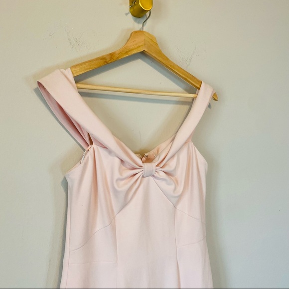 Gal Meets Glam Pink Tyler Off Shoulder Midi Dress Spring Summer Size 6 - Picture 4 of 8